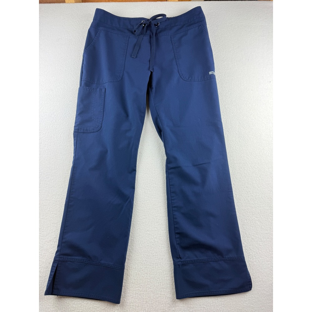 Greys Anatomy by Barco Navy Blue Scrub Pants Women Drawstring‎ Cargo Pockets M
